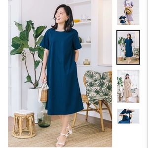 Konny Baby Maternity All Day Nursing Dress Navy M
